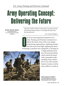 Army Operating Concept: Delivering the Future