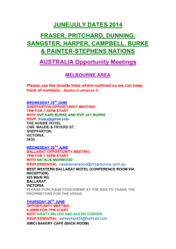 Download the latest opportunity meetings and
