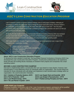 Lean Construction Education Program