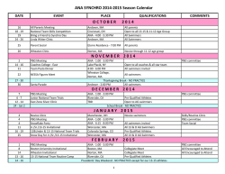 download season calendar