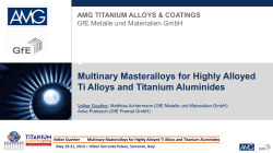 Multinary Masteralloys for Highly Alloyed Ti Alloys and Titanium
