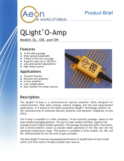 QLight® O-Amp Fiber to the Future™