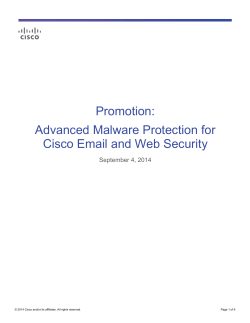 AMP for Cisco Email and Web Security Promo Guide