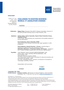 2014.10.23 Programme ENG - Association of European