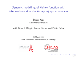 Dynamic modelling of kidney function with interventions at acute