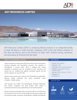 ADY RESOURCES LIMITED