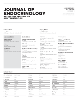 Editorial Board (PDF) - Journal of Endocrinology