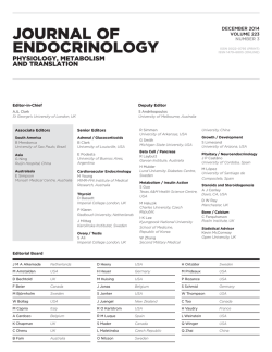 Editorial Board (PDF) - Journal of Endocrinology