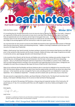 Winter 2014 - Deaf Can:Do
