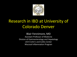 Research Projects in IBD