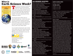 Back Cover - Earth Science Week