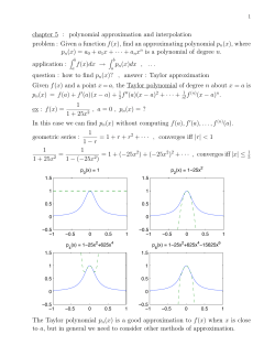 chapter 5 : polynomial approximation and interpolation problem