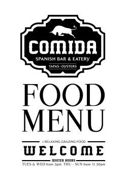 Download Menu - Comida Tauranga