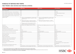SCHEDULE OF SERVICES AND TARIFFS