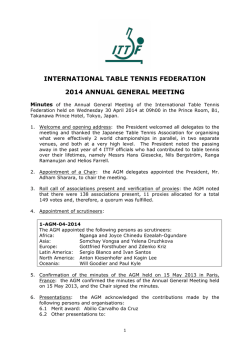 2014 AGM - ITTF.com