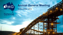 2014 AGM Presentation - Fortescue Metals Group Ltd