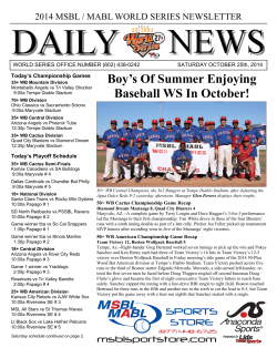 Saturday October 25th Issue
