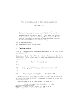 On a deformation of the Kropina metric
