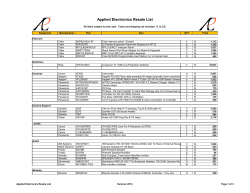 Resale Equipment List - Applied Electronics Limited