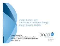 Energy Exports Outlook - LSU Center for Energy Studies