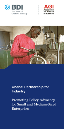 Ghana: Partnership for Industry Promoting Policy Advocacy for