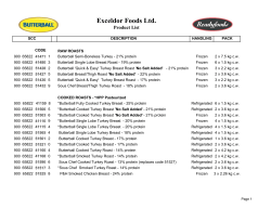 Download Foodservice Product List