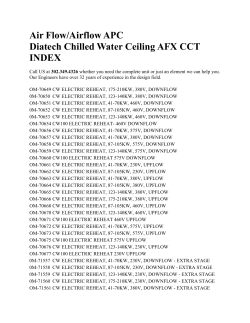 Air Flow/Airflow APC Diatech Chilled Water Ceiling AFX CCT INDEX