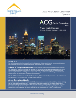 2015 ACG Capital Connection Sponsor