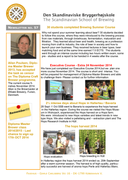 Newsletter 57 - The Scandinavian School of Brewing