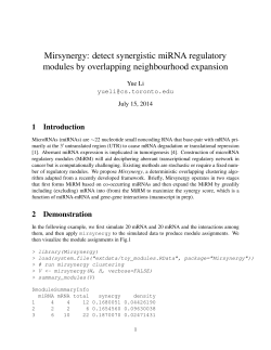 Mirsynergy: detect synergistic miRNA regulatory