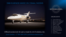 2000 Hawker 800XP, SN 258464, N828NS