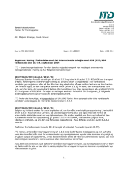 H&oslash;ring i forbindelse med det internationale arbejde med ADR