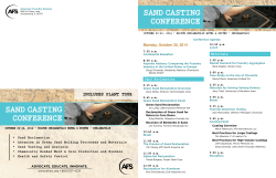 SAND CASTING CONFERENCE - American Foundry Society