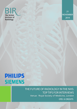 the future of radiology in the nhs: top tips for interviews