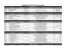 SUMMER 2014 CEIT Final Exam Schedule