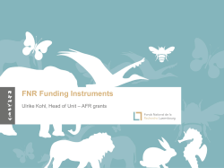 3.FNR Funding Instruments-Ulrike Kohl