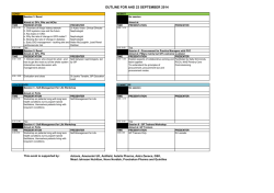 OUTLINE FOR AHD 23 SEPTEMBER 2014
