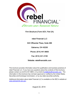 Firm Brochure (Form ADV, Part 2A) rebel Financial LLC 540