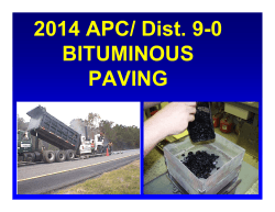 2014 APC/ Dist. 9-0 BITUMINOUS PAVING