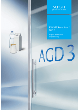 SCHOTT Termofrost ® AGD 3 - All-Glass Door System