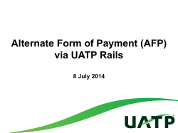 Alternate Form of Payment (AFP) via UATP Rails