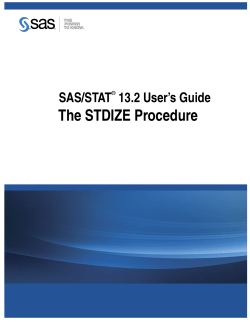 The STDIZE Procedure