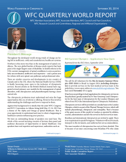 Quarterly World Report September 2014