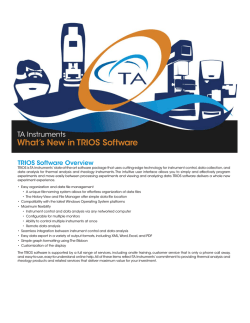 Release Notes - TA Instruments