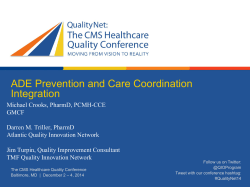 ADE Prevention and Care Coordination Integration