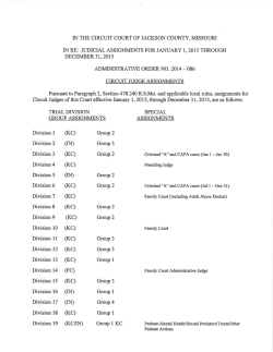 Administrative Order 2014-086 - Judicial Assignments for January 1