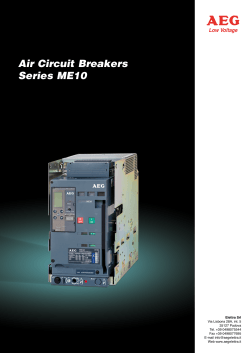 Air Circuit Breakers Series ME10