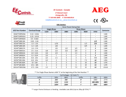 AEG MANUAL MOTOR STARTERS