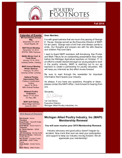 MAPI Fall Newsletter 2014 - Michigan Allied Poultry Industry