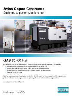 Atlas Copco Generators QAS 70 (60 Hz)